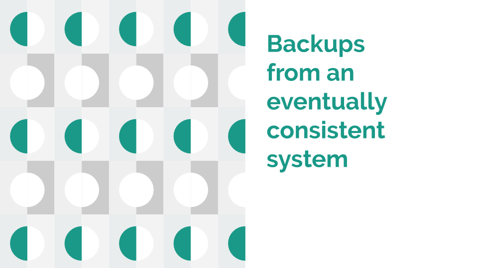 Backups from eventually consistent systems could make your business perpetually inconsistent